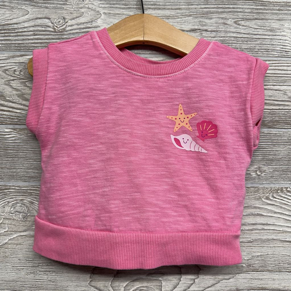 Sleeveless Shirt Seashells & Terry Shorts 12M