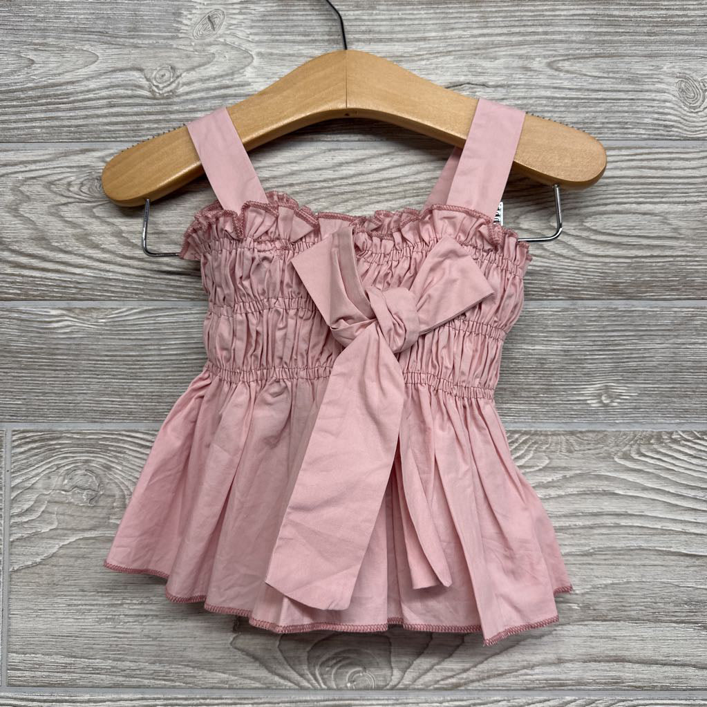 Smocked Tank Top Bow & Bubble Shorts 9-12M