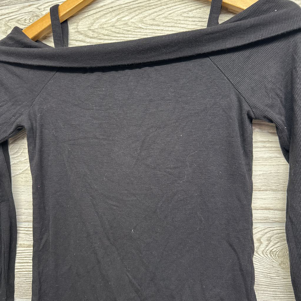 LS Ribbed Off Shoulder Shirt 10-12