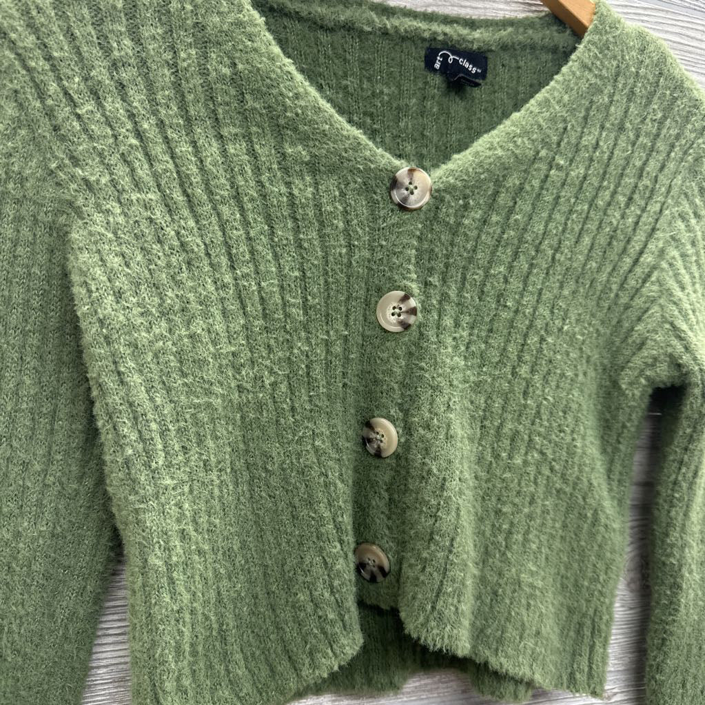 Fuzzy Ribbed Cardigan 10-12