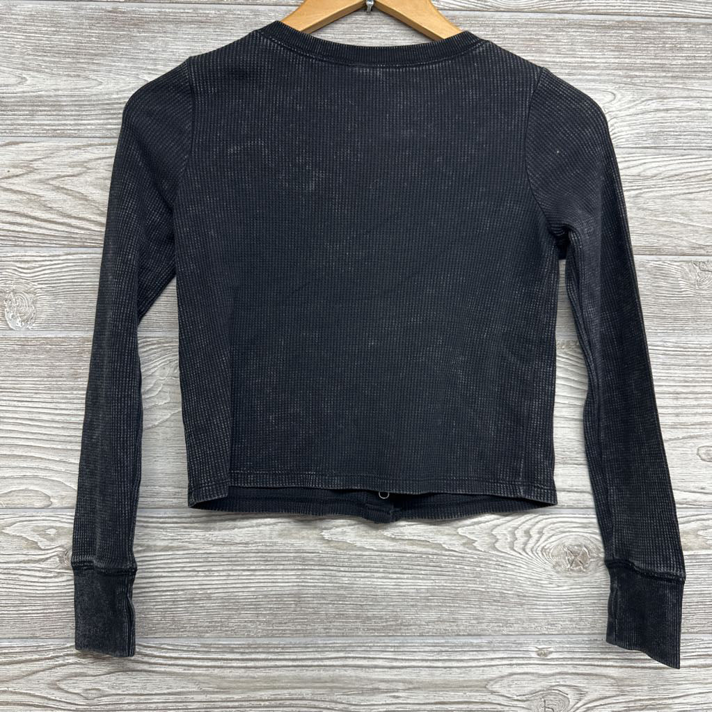 LS Weathered Waffle Knit Snap Shirt 10-12