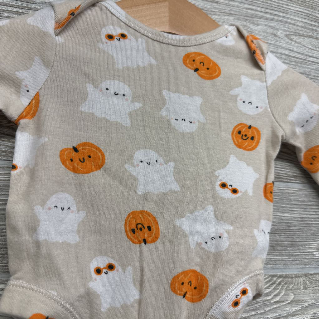 LS Bodysuit Ghosts Pumpkins 0-3M