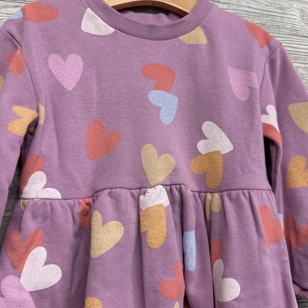 Crewneck Dress Hearts 3T