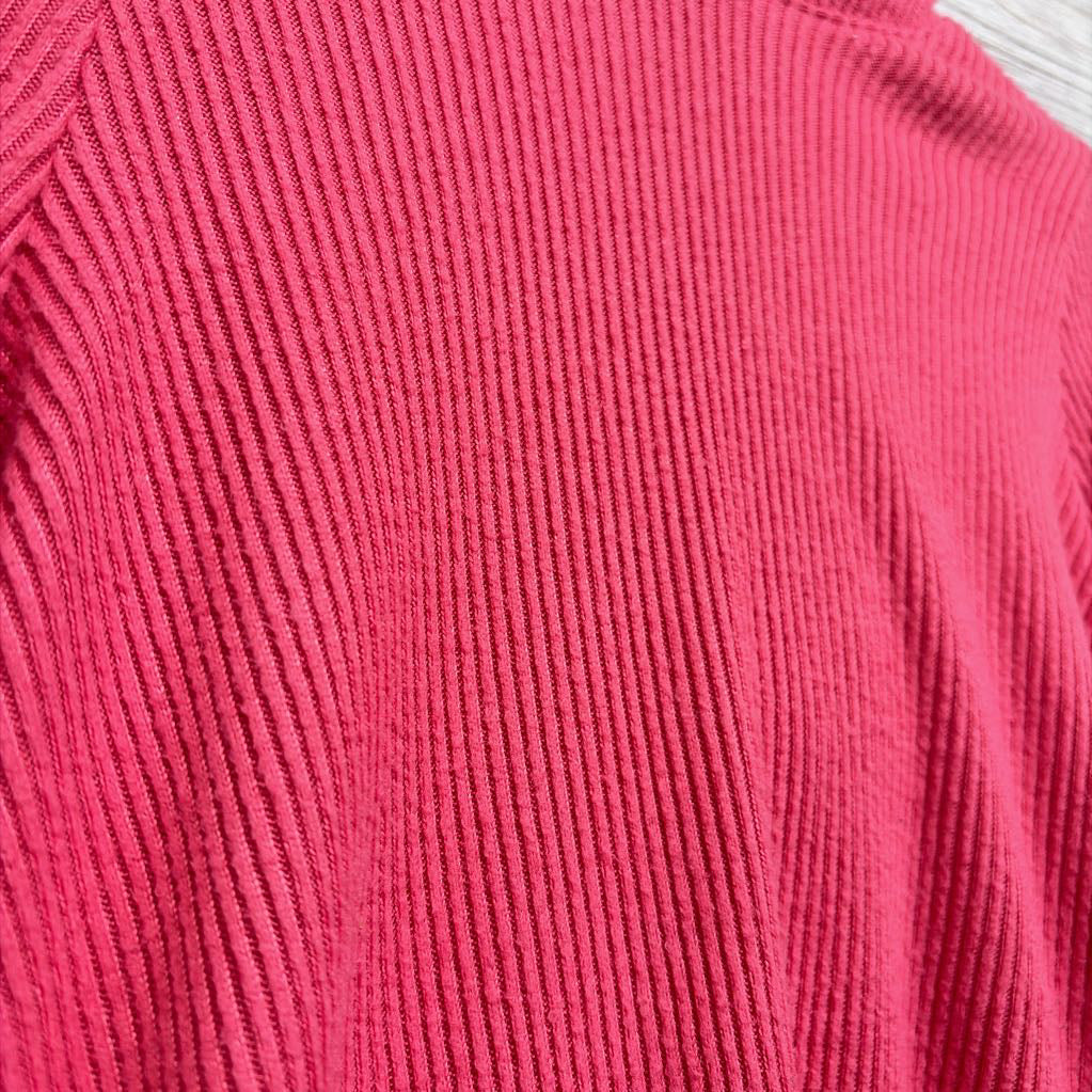 LS Ribbed Shirt W/ Hood Bow 5