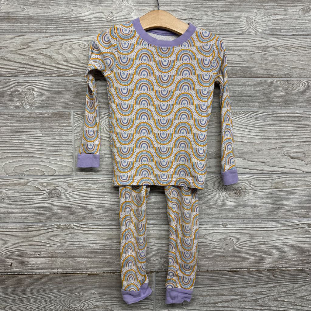 2 Pc LS PJs Rainbows Hearts 5T