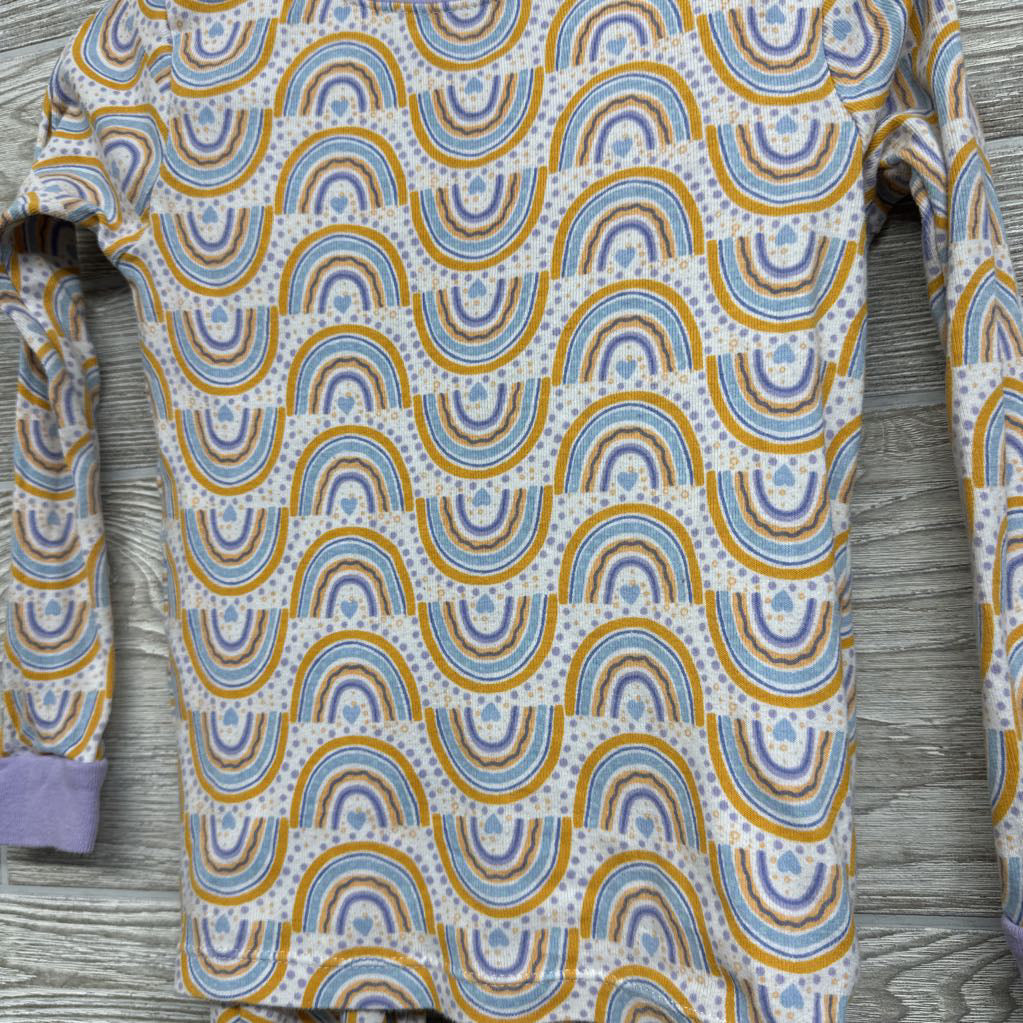 2 Pc LS PJs Rainbows Hearts 5T