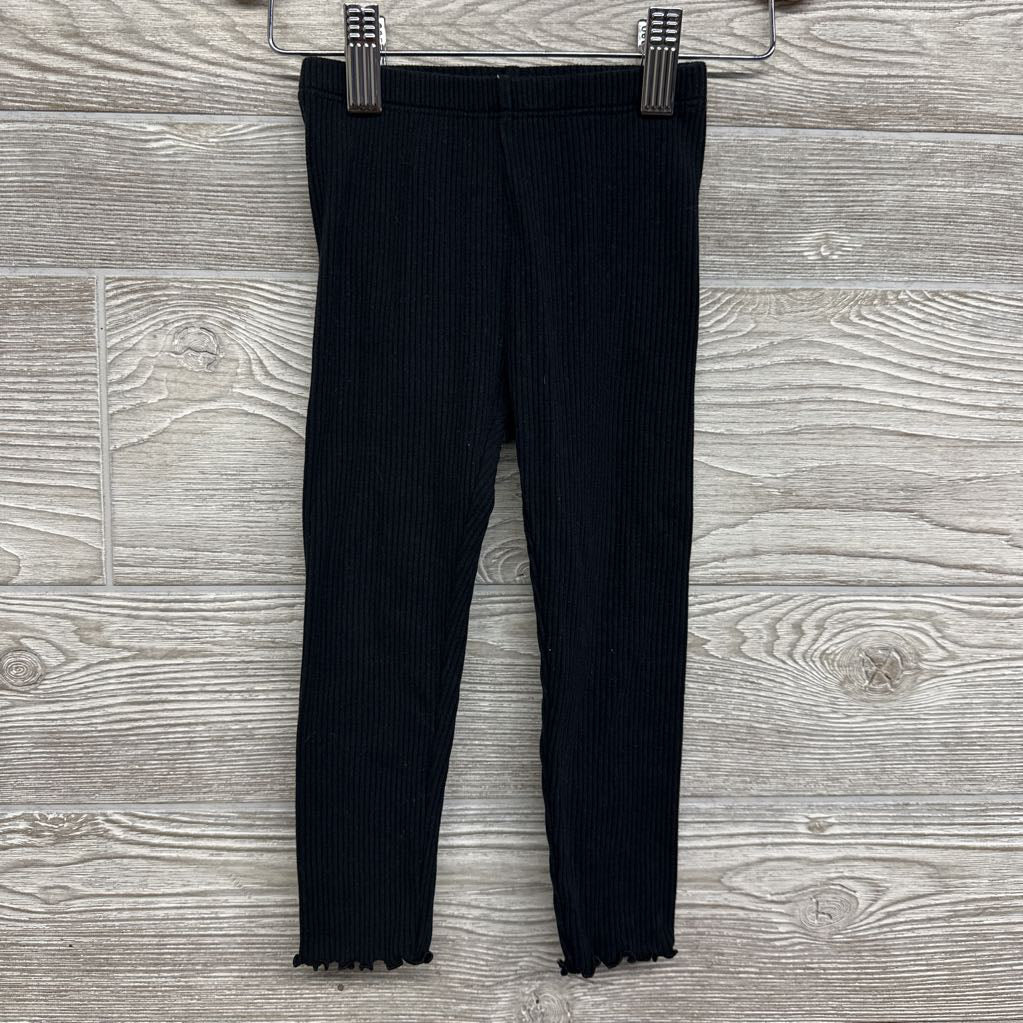 Ribbed Legging Lettuce Trim 2T