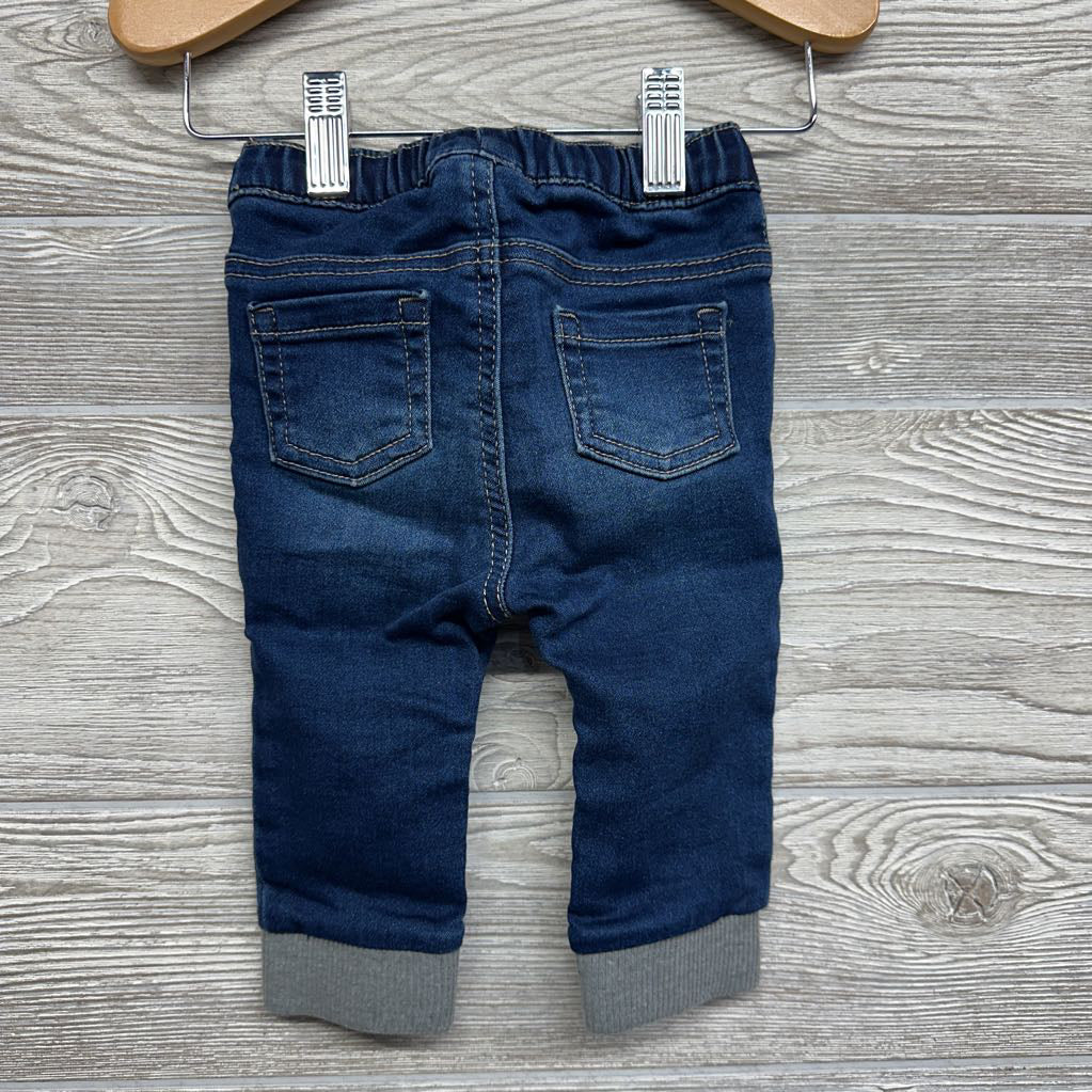 Knit Denim Joggers 3-6M