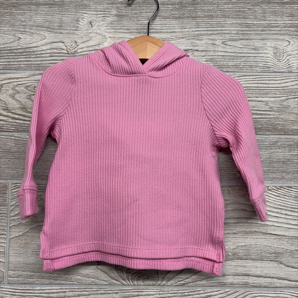 LS Ribbed Shirt W/ Hood 12M