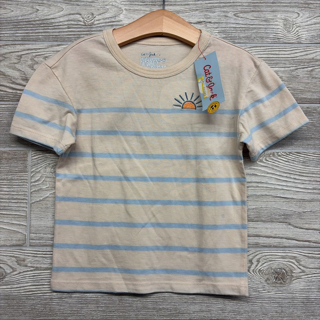 NEW Shirt Stripes Embroidered Sun 3T