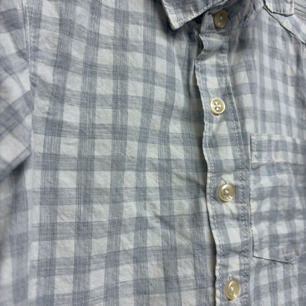 LS Button Up Shirt Grid 4T
