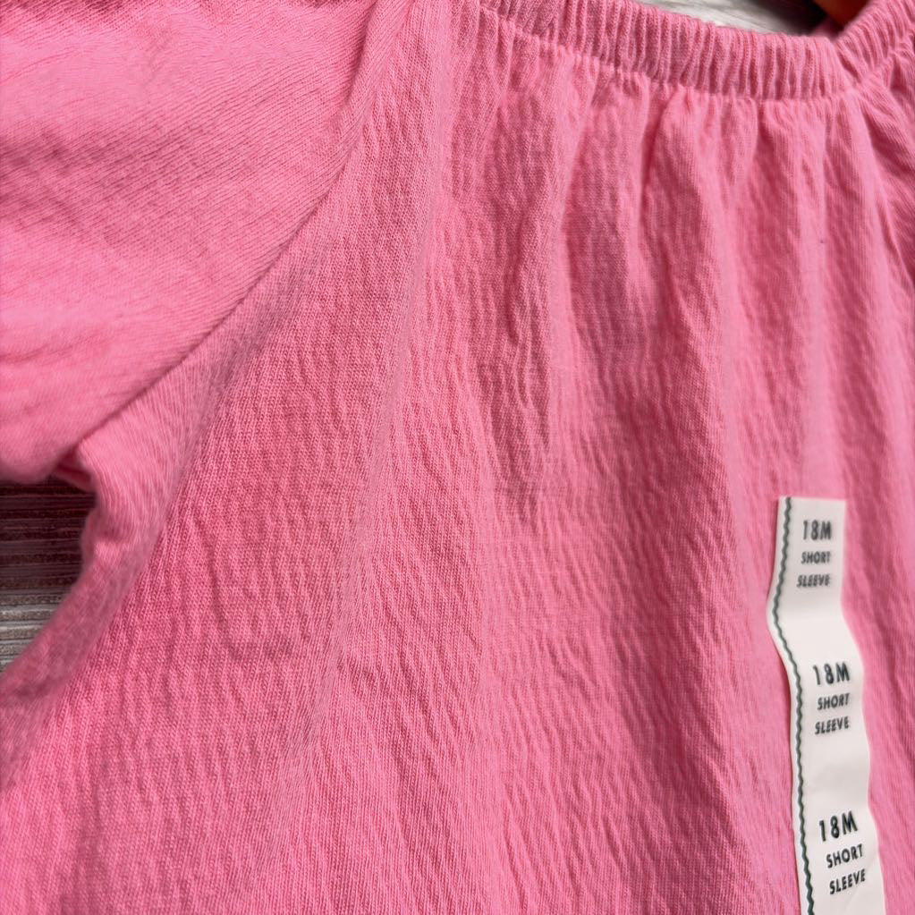 NEW Textured Shirt Lettuce Trim 18M