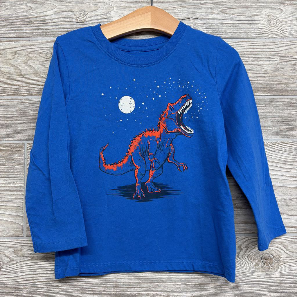 LS Shirt Dinosaur Moon 4T