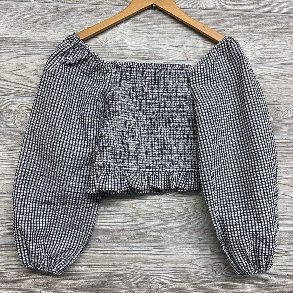NEW Crop Smocked Off The Shoulder Blouse 12