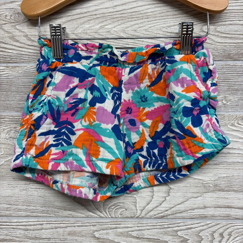 Gauze Ruffle Tank Top & Shorts Flowers