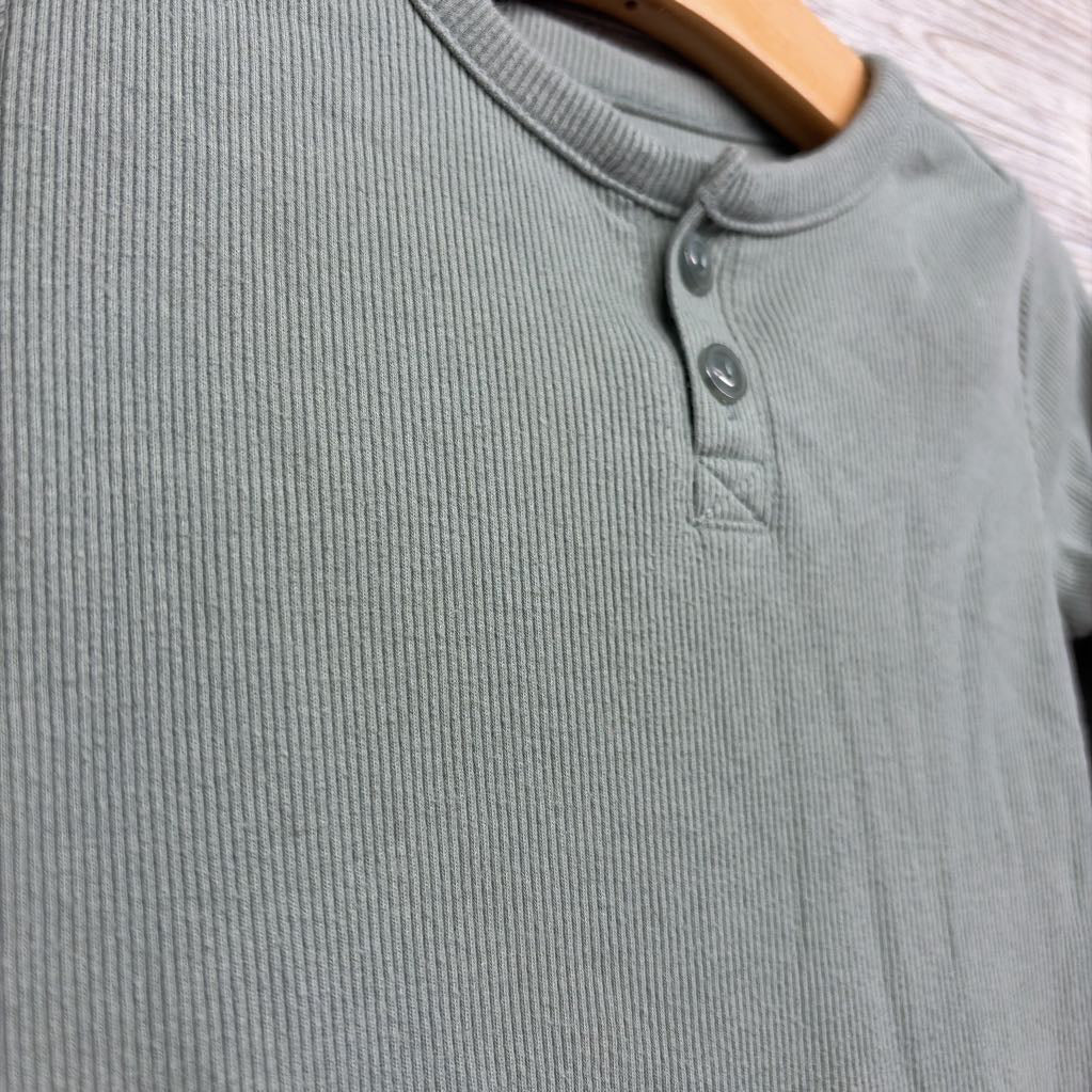 2 Pc LS Ribbed Henley PJs 4T
