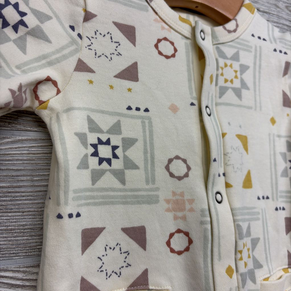 Organic Button Up Outfit Shapes 6-12M