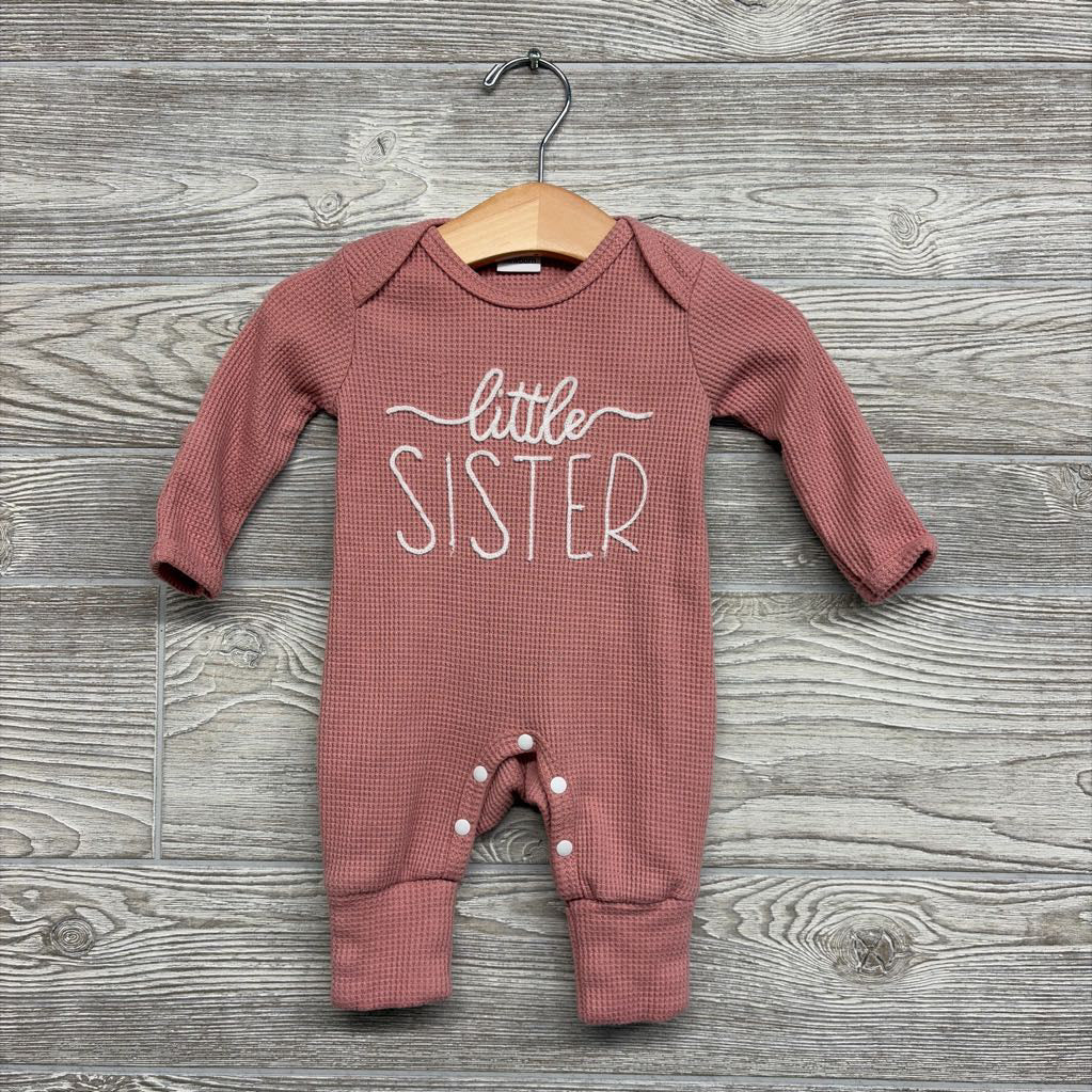 Waffle Knit Outfit Little Sister NB