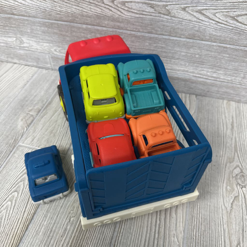 Happy Cruisers Car Carrier Truck & 5 Cars
