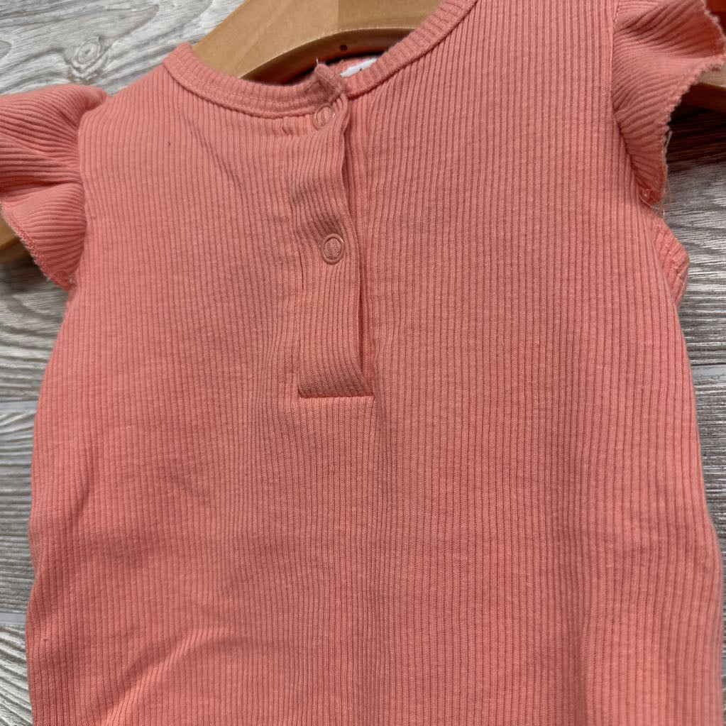 Flutter Sleeve Ribbed Bodysuit 3-6M