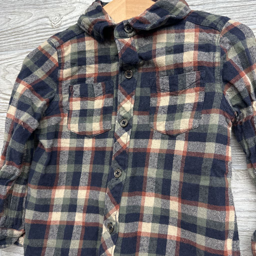Button Up Plaid Shirt 2t