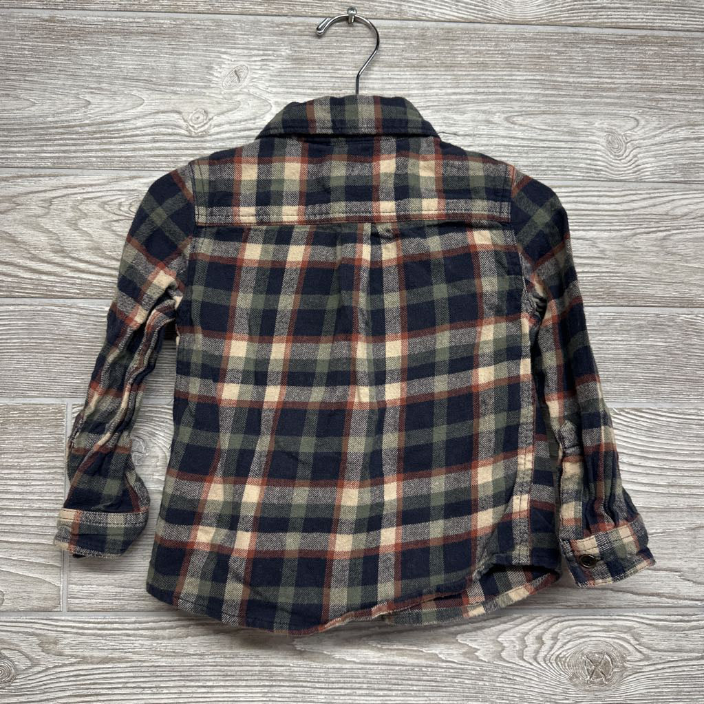 Button Up Plaid Shirt 2t