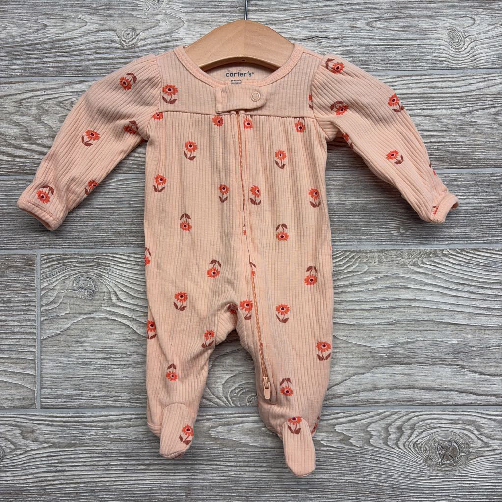 Ribbed Outfit Flowers Preemie