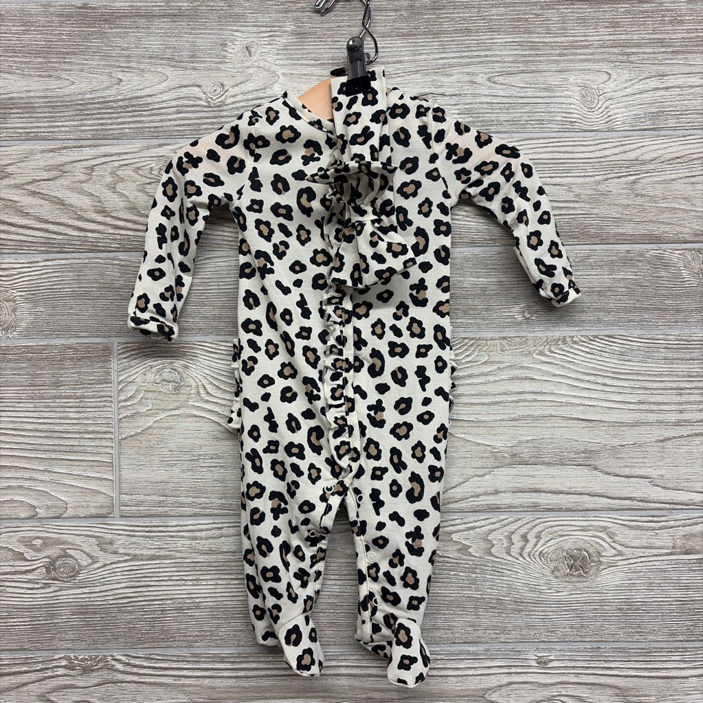 Ruffle Animal Print Outfit & Headwrap NB