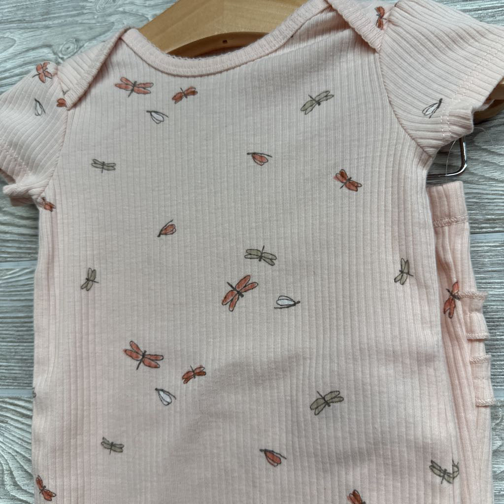 Ribbed Bodysuit & Pants Dragonflies 6M