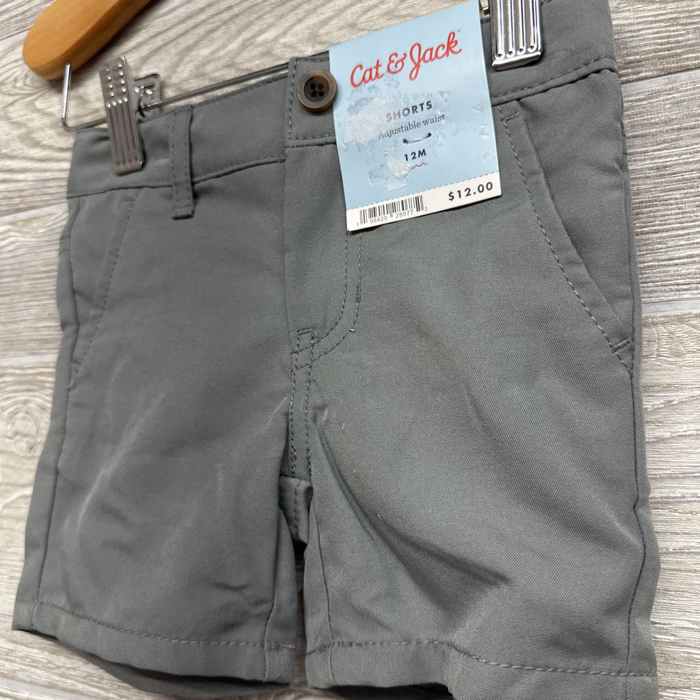 NEW Flat Front Woven Shorts 12M