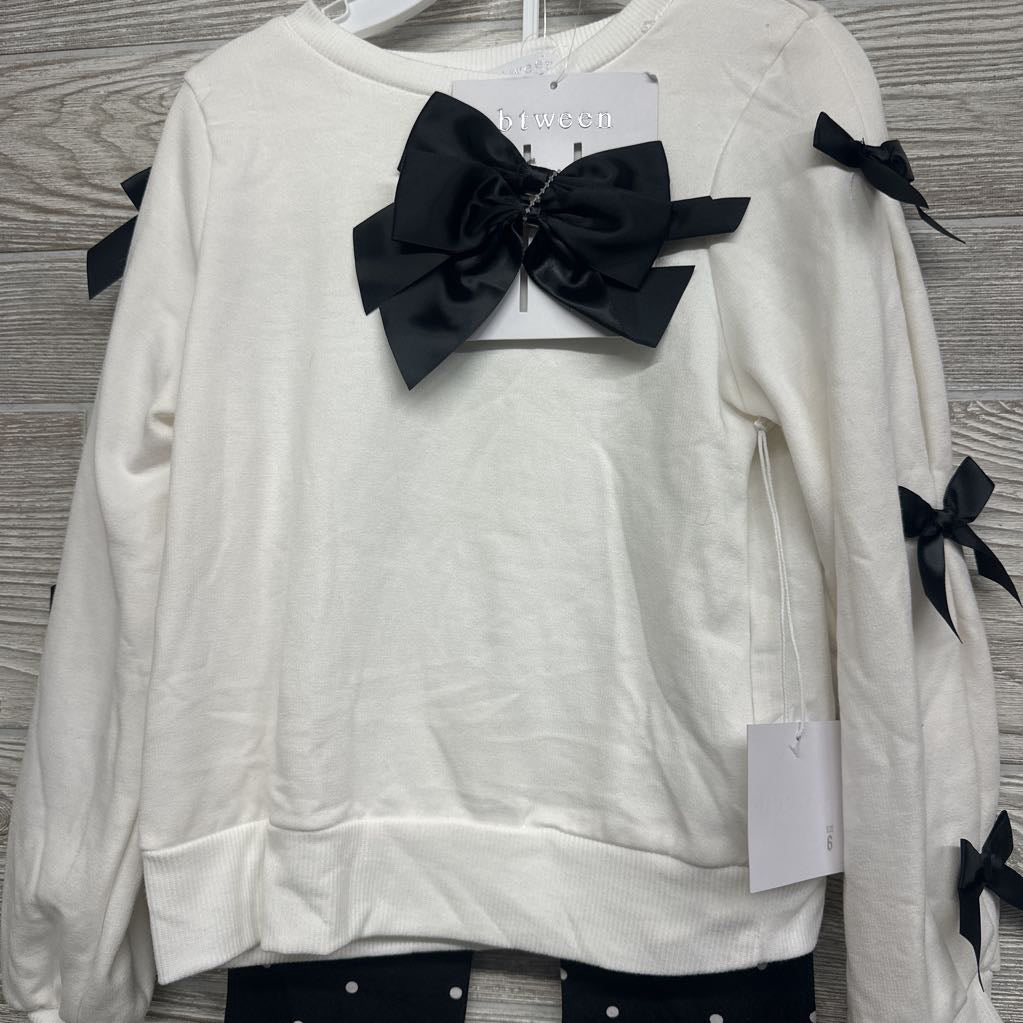 NEW Crewneck Bow Sleeves & Flare Pants Dots 6