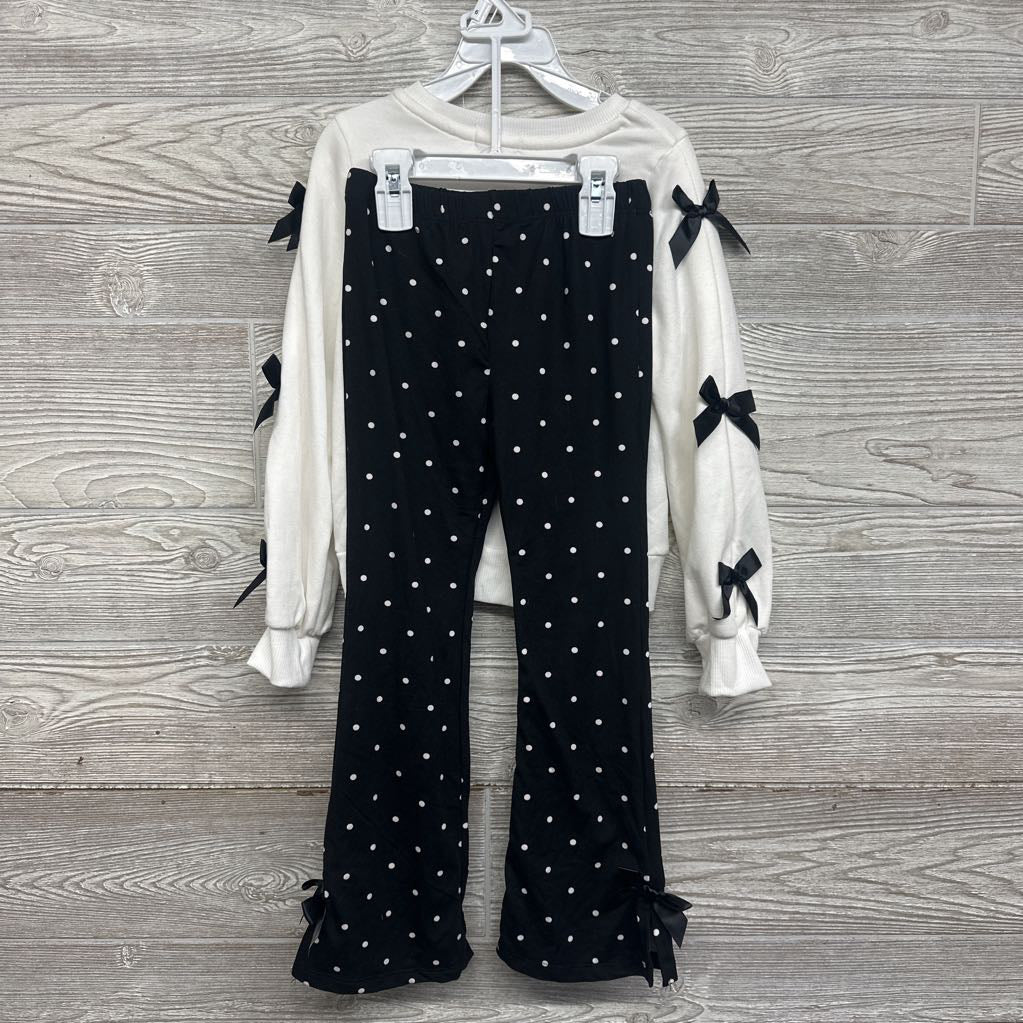 NEW Crewneck Bow Sleeves & Flare Pants Dots 6