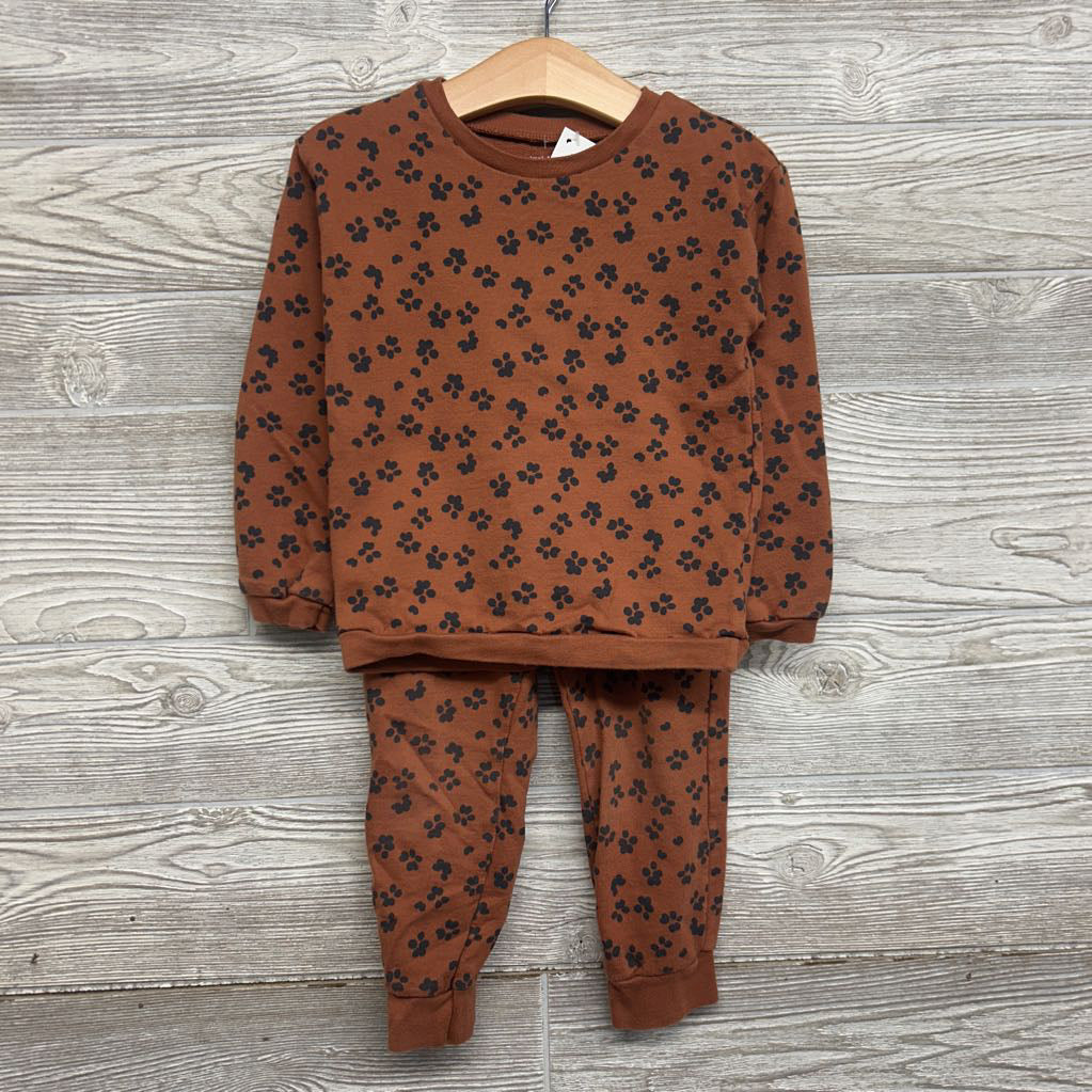 Crewneck & French Terry Joggers Animal Print 4T