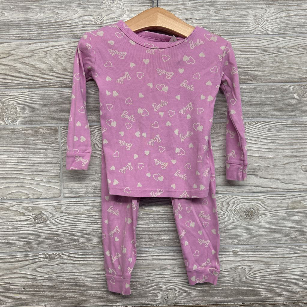 2 Pc LS PJs Hearts Barbie 2