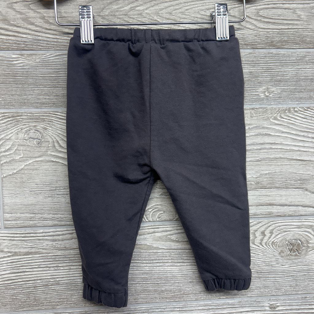 French Terry Drawstring Pants Ribbed Pockets 3-6M