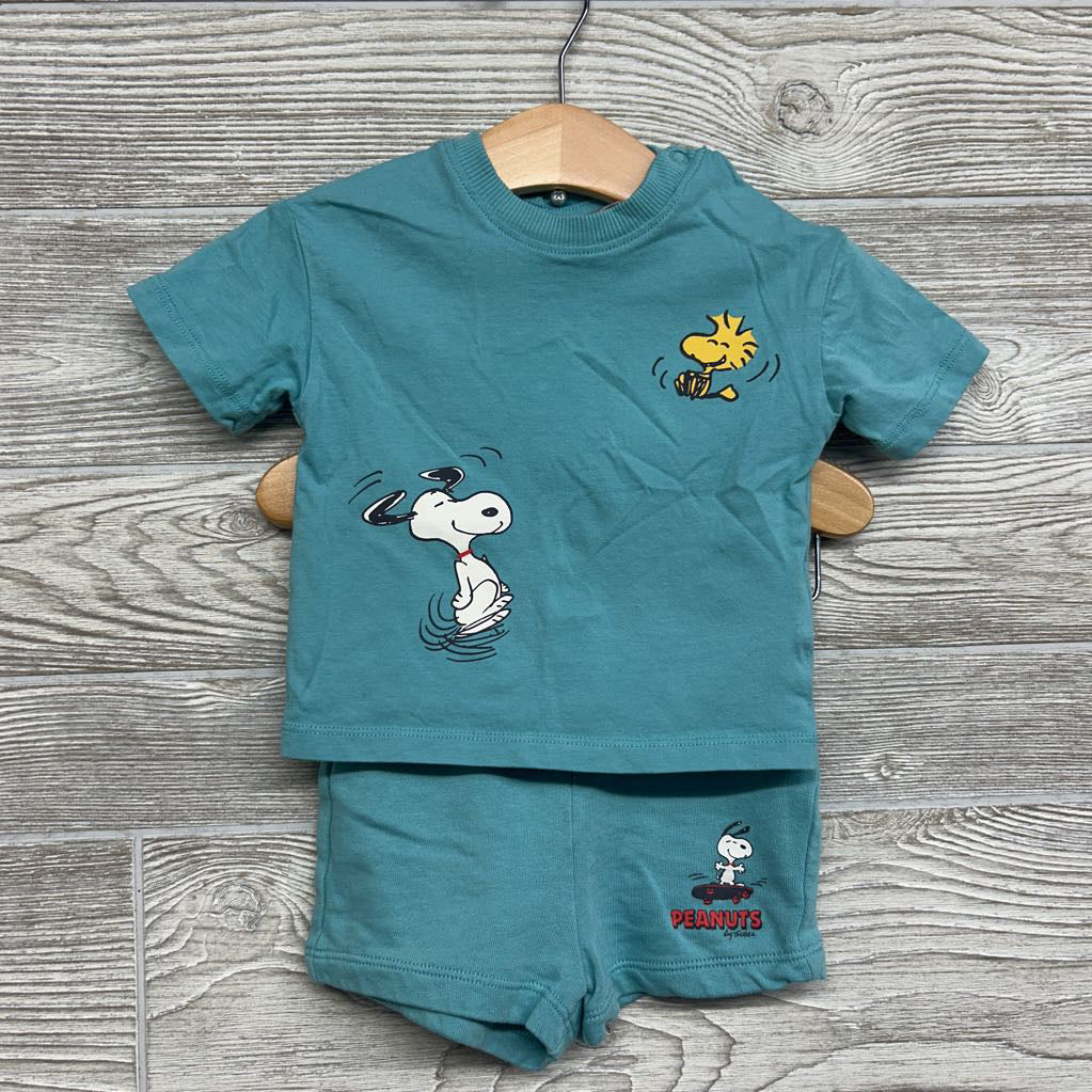 Shirt Woodstock Snoopy & French Terry Shorts Snoopy 6M