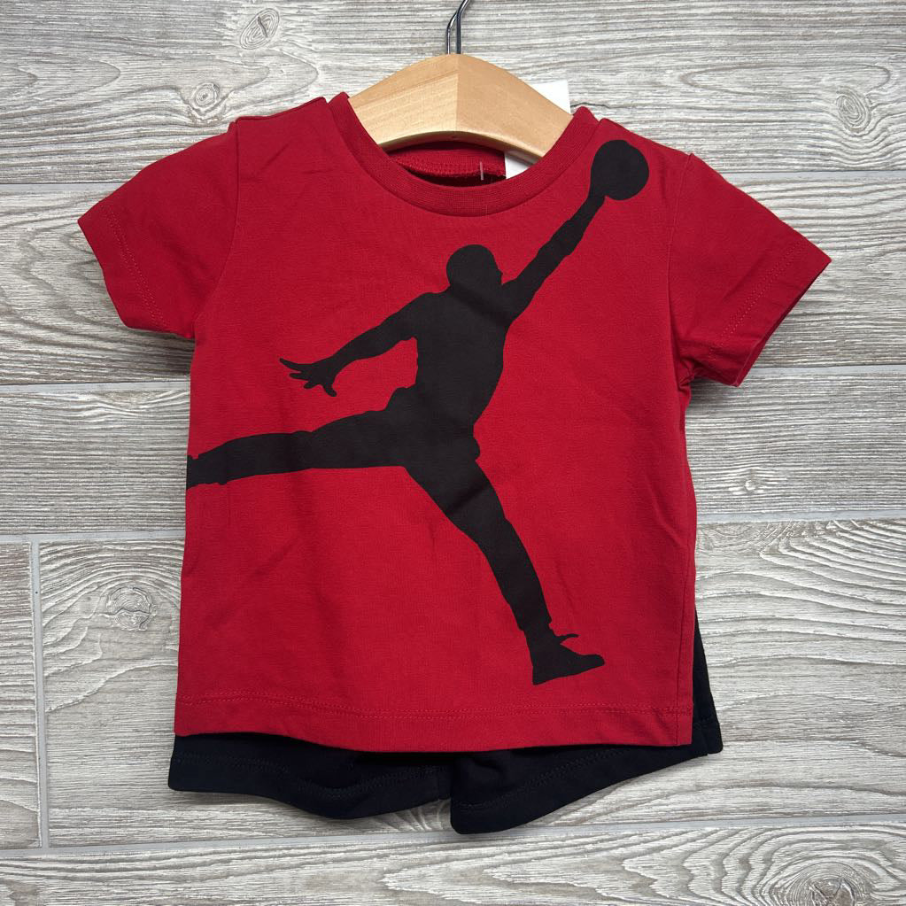 Shirt Jump Man & French Terry Shorts Embroidered Logo 12M