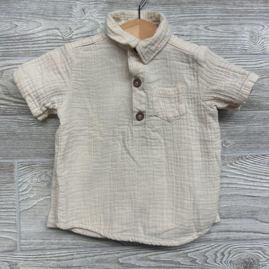 Gauze Henley Shirt & Harem Shorts 12M