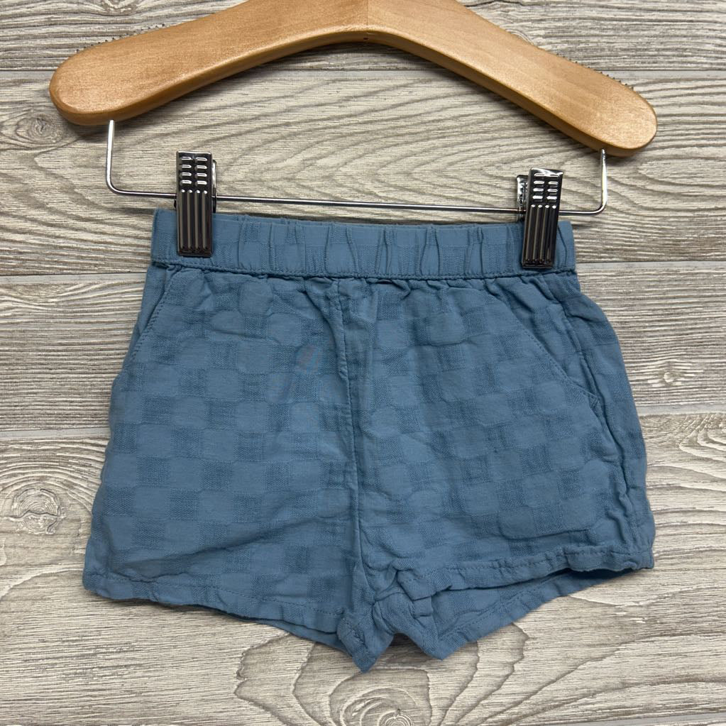 Gauze Henley Shirt & Harem Shorts Checker 6-9M