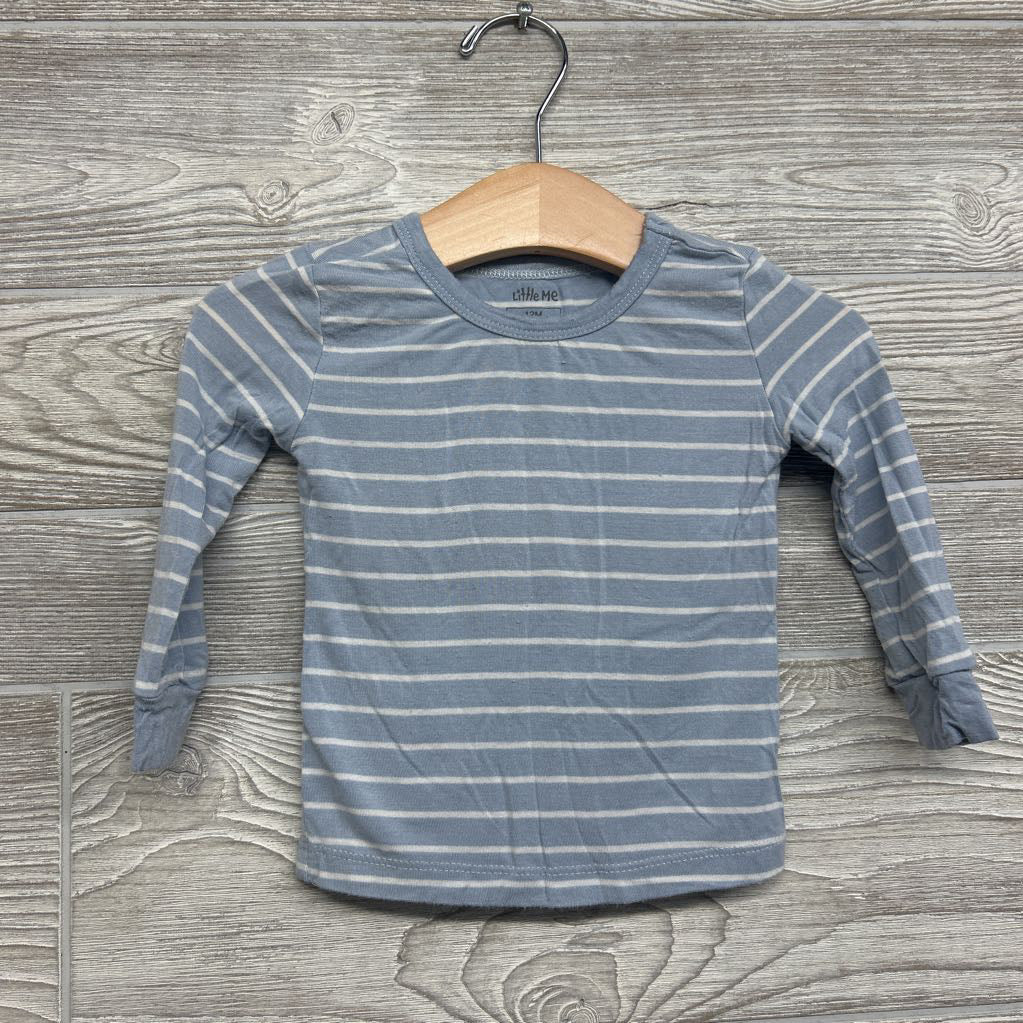 2 Pc LS Bamboo PJs Stripes 12M