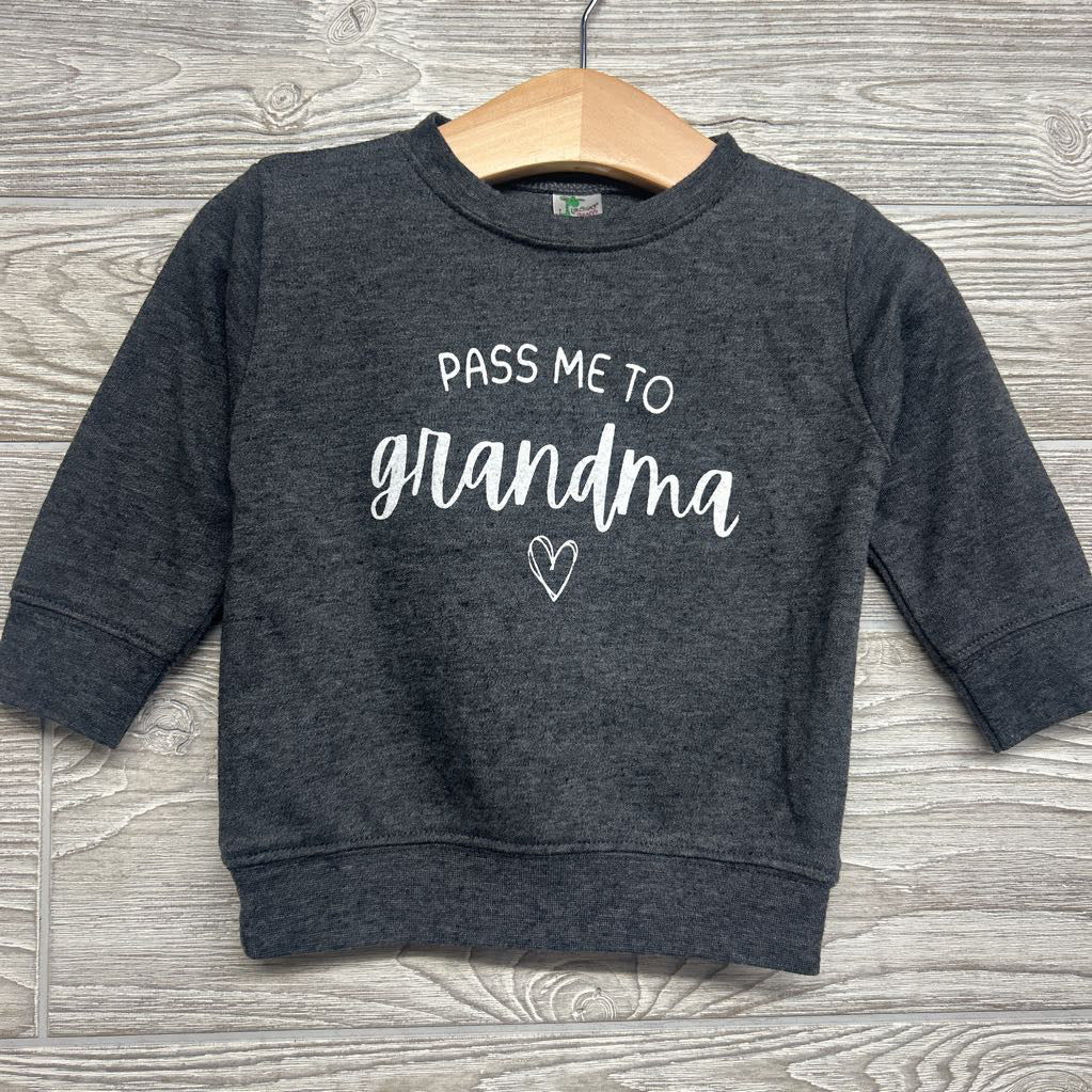 LS Shirt Pass Me To Grandma & Harem Joggers 6-12M