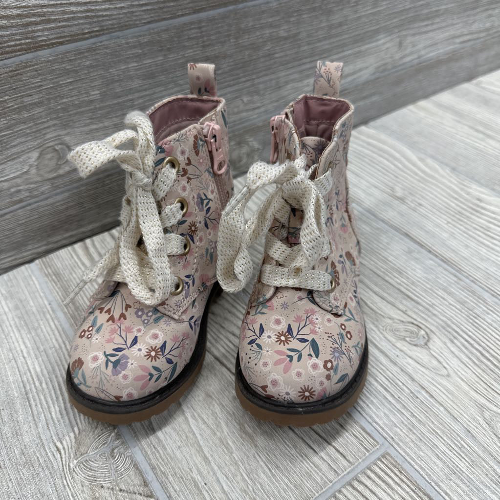 Combat Boots Flowers 7c