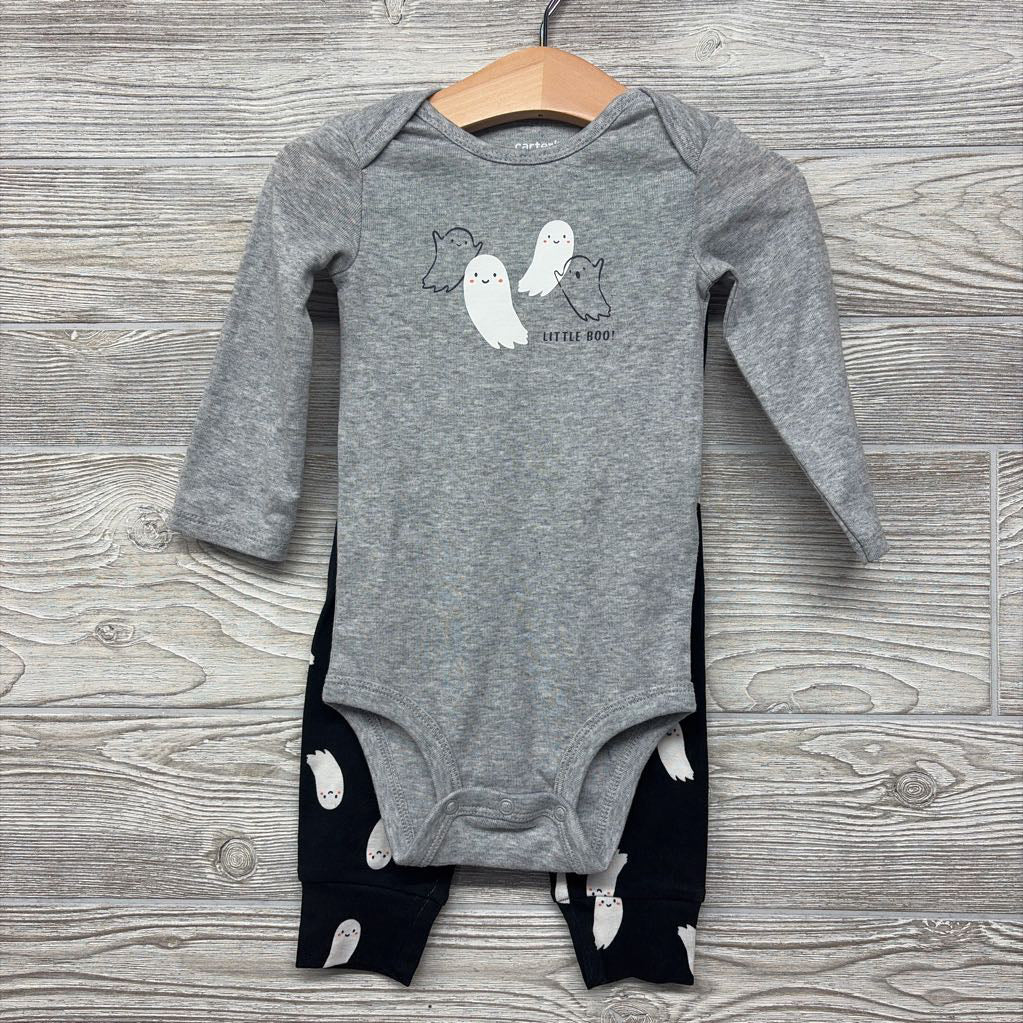 NEW LS Bodysuit Little Boo! & Pants Ghosts 12M