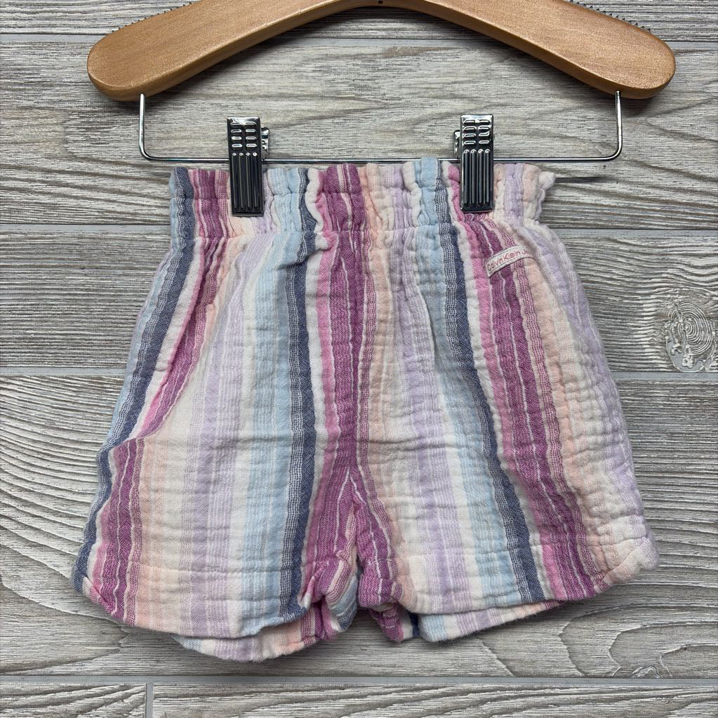 Gauze Flutter Sleeve Shirt & Shorts Stripes 2T