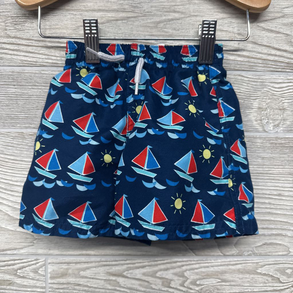Rash Guard & Swim Trunks Sail Boats 18M