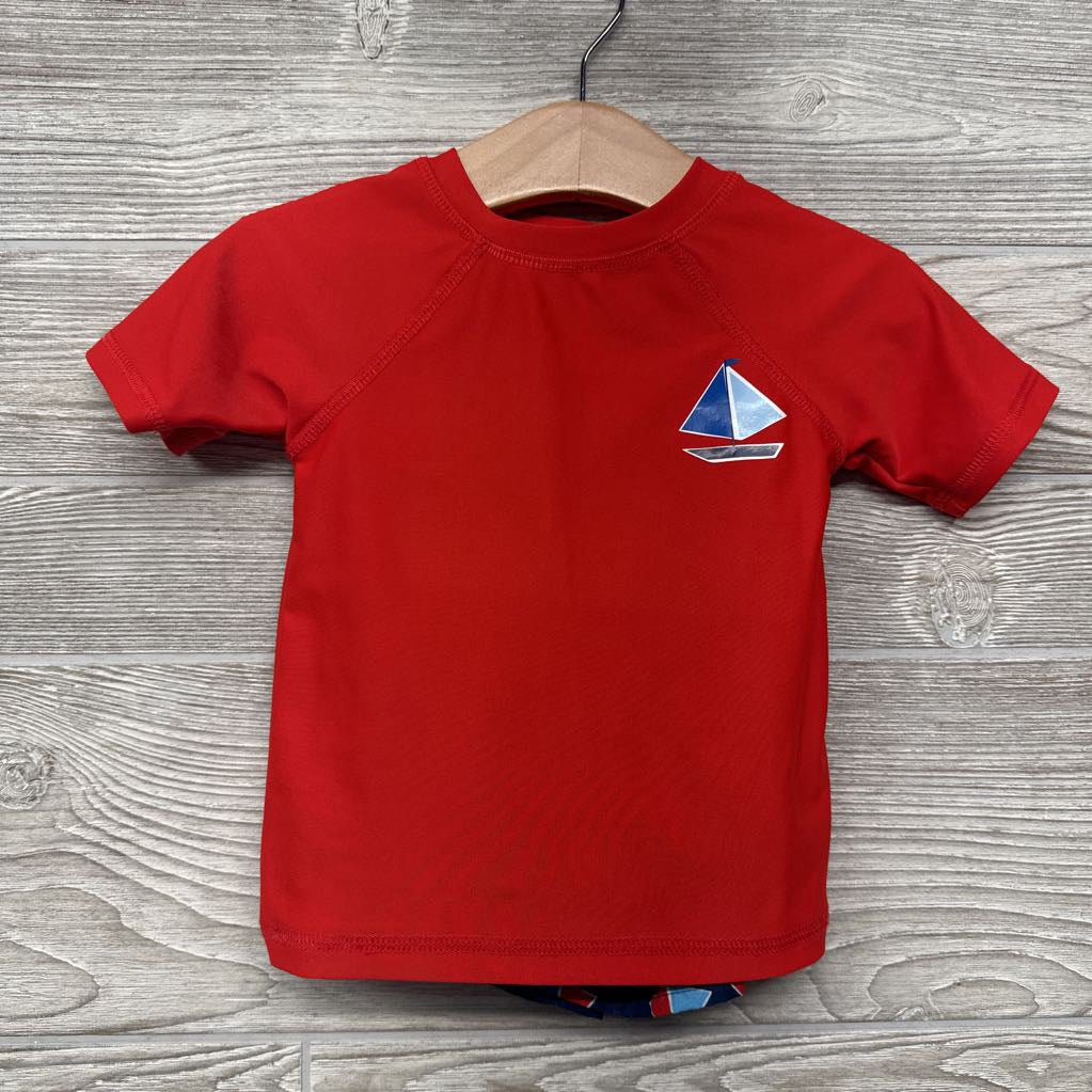 Rash Guard & Swim Trunks Sail Boats 18M