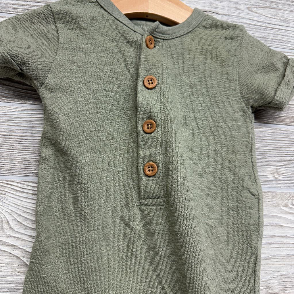 Henley Outfit Cuffed Sleeves 3-6M