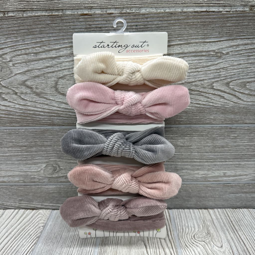 NEW 5 Pk Headbands Cord