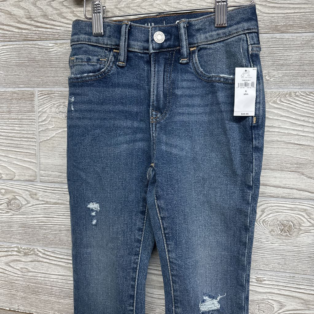 NEW Distressed Slim Jeans 6 Slim