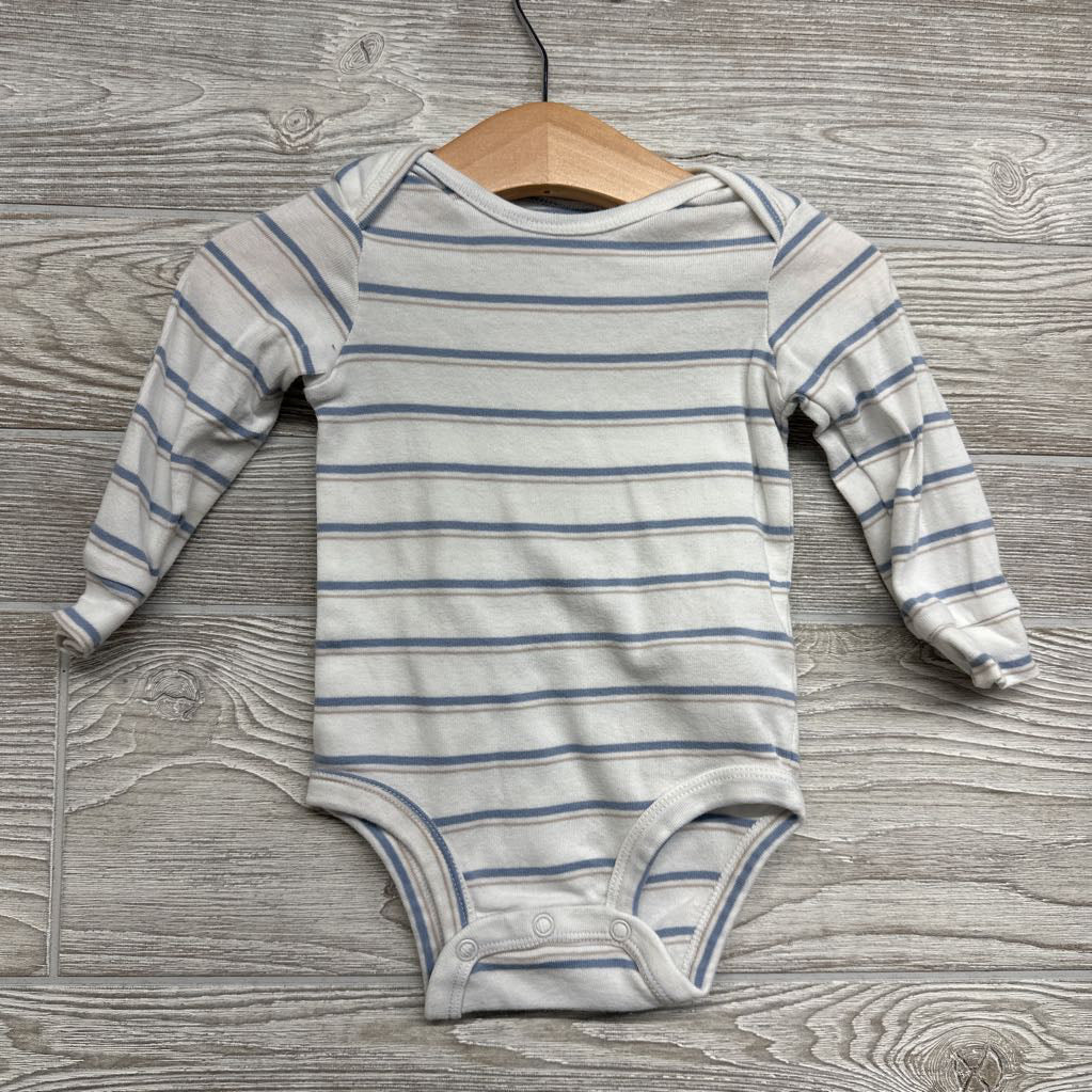 3 Pk LS Bodysuits Airplanes Explore Stripes 12M